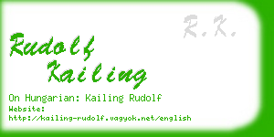 rudolf kailing business card